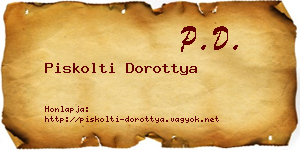 Piskolti Dorottya névjegykártya